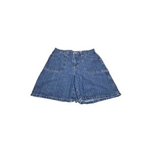 Faded Glory Womens 100% Cotton Denim Blue Jean Shorts Size 8